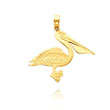 14K Yellow Gold Pelican Pendant