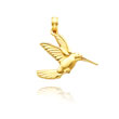 14K Yellow Gold Polished Hummingbird Pendant