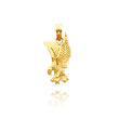 14K Yellow Gold Landing Eagle Pendant