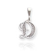 14K White Gold Filigree Initial "D" Pendant