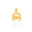 14K Yellow Gold Open-Backed Crab Pendant