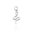 14K White Gold Small Snake Charm