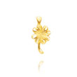 14K Yellow Gold Diamond-Cut & Satin 4-Leaf Clover Charm