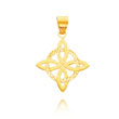 14K Yellow Gold Diamond-Cut Trinity Pendant
