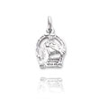 14K White Gold Horse-Themed Pendant