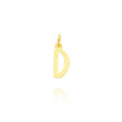 14K Yellow Gold Small Slanted Block Initial "D" Charm