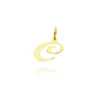 14K Yellow Gold Small Fancy Script Initial "C" Charm