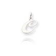 14K White Gold Small Fancy Script Initial "C" Charm