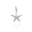 14K White Gold Starfish Charm