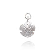 14K White Gold Polished Sand Dollar Charm