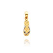 14K Yellow Gold & Rhodium Single Flip Flop Pendant