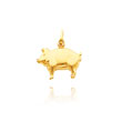 14K Yellow Gold 3D Pig Charm