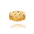 14K Yellow Gold Diamond-Cut Weave Chain Slide