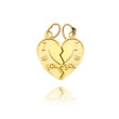 14K Yellow Gold "I Love You" Break-Apart Heart Charm
