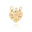 14K Yellow Gold "Big Sis/Mom/Lil