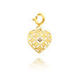 14K Yellow Gold Diamond-Accented Heart Charm