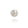 14K White Gold Diamond-Cut Filigree Ball Chain Slide