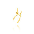 14K Yellow Gold Wishbone Charm