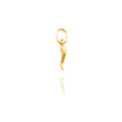 14K Yellow Gold Tiny Italian Horn Charm