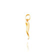14K Yellow Gold Small 3D Italian Horn Charm
