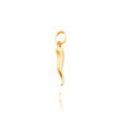 14K Yellow Gold Small 3D Italian Horn Charm