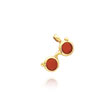 14K Yellow Gold Red Enameled Square Sunglasses Charm
