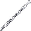 14K White Gold 6.75mm Fancy Geometric Link Bracelet