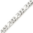 14K White Gold 6mm Fancy Curb "X"-Style Link Bracelet