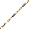 14K Two-Tone 4.75mm Fancy Industrial Link Bracelet