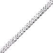 14K White Gold 11mm Curb Link Bracelet