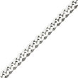 14K White Gold 7.85mm Geometric Curb Link Bracelet