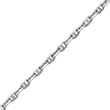 14K White Gold 5mm Alternating Anchor Link Bracelet