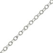 14K White Gold 5.25mm Beaded Oval Link Bracelet