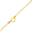 14K Yellow Gold Heart Anklet