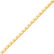 14K Yellow Gold Thick Double-Sided Heart Anklet