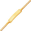 14K Polished Curb Link Baby/Child ID Bracelet