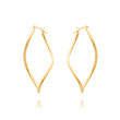14K Fancy Tube Hoop Earrings