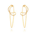 14K Polished Spiral Design Post Earrings