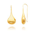 14K Gold Small Polished Abstract Wire Earrings