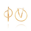 14K Fashion Circle Geometric Hoop Earrings