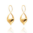 14K Polished Endless Twist Heart Earrings