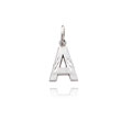 14K White Gold  Diamond-Cut Initial A Charm