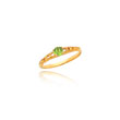 14K Gold 3mm Peridot Birthstone Baby Ring