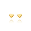 14K Gold Heart Screwback Earrings