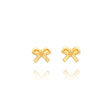 14K Gold Bows Screwback Earrings