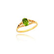 14K Gold Synthetic Peridot Ring