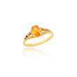 14K Gold Synthetic Citrine Ring