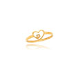 14K Gold CZ Heart Baby Ring