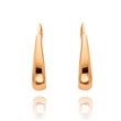 14K Rose Gold Polished Tapered J-Hoop Wire Earrings