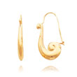 14K Polished Abstract Wire Earrings